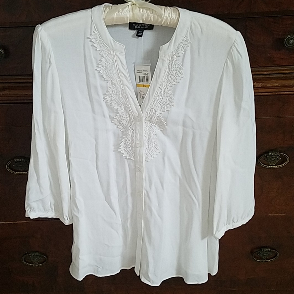 Spense petite white blouse